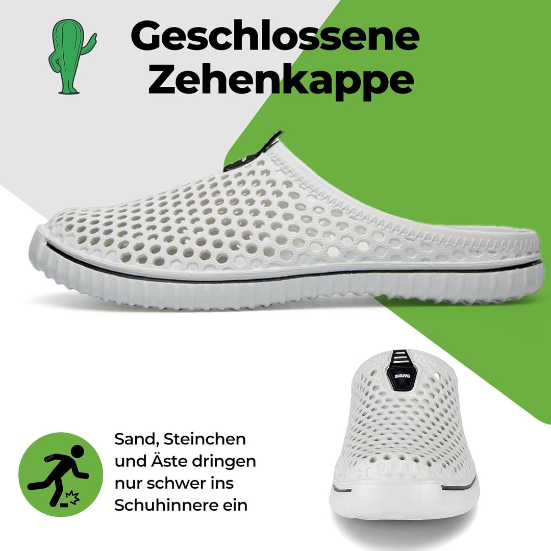 SAGUARO Clogs Pantoletten Herren Damen Sommer Atmungsaktiv Hausschuhe Gartenschuh Beach Slipper Gr.3