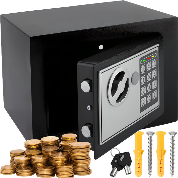 Retoo Tresor für Zuhause, Kleiner Elektronischer Safe, Möbeltresor 17 x 23 x 17 cm, Batteriebetriebe