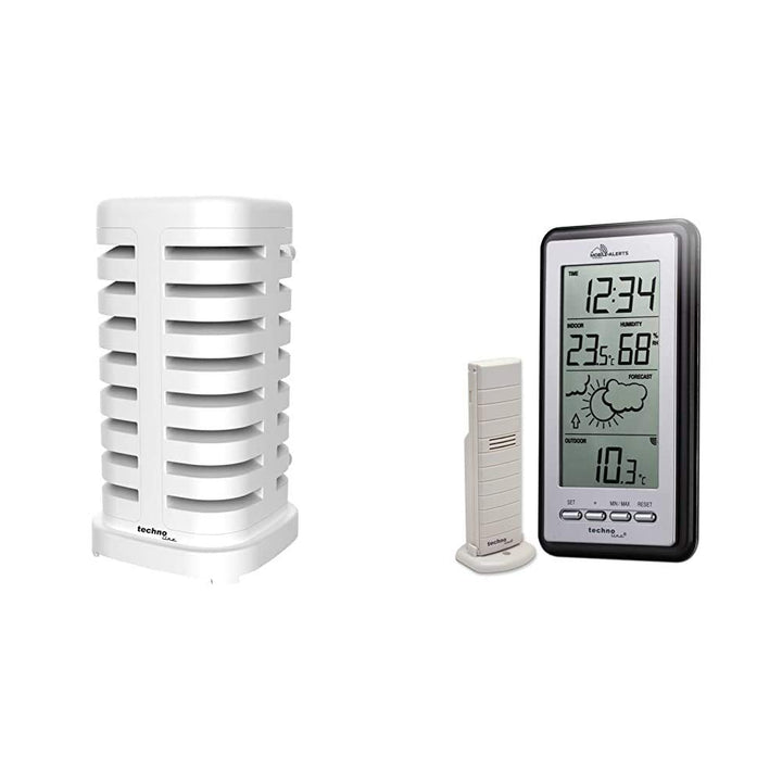 MA10430 Funkwetterstation mit Schutzhülle für den mit Aussensender mit Wetterschutz Single, mit Wett