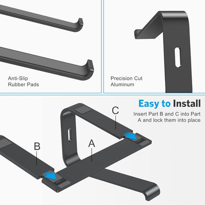 OMOTON Aluminium Laptop Ständer, Notebook Ständer mit Belüftung, Universal PC Riser Ergonomisch Lapt