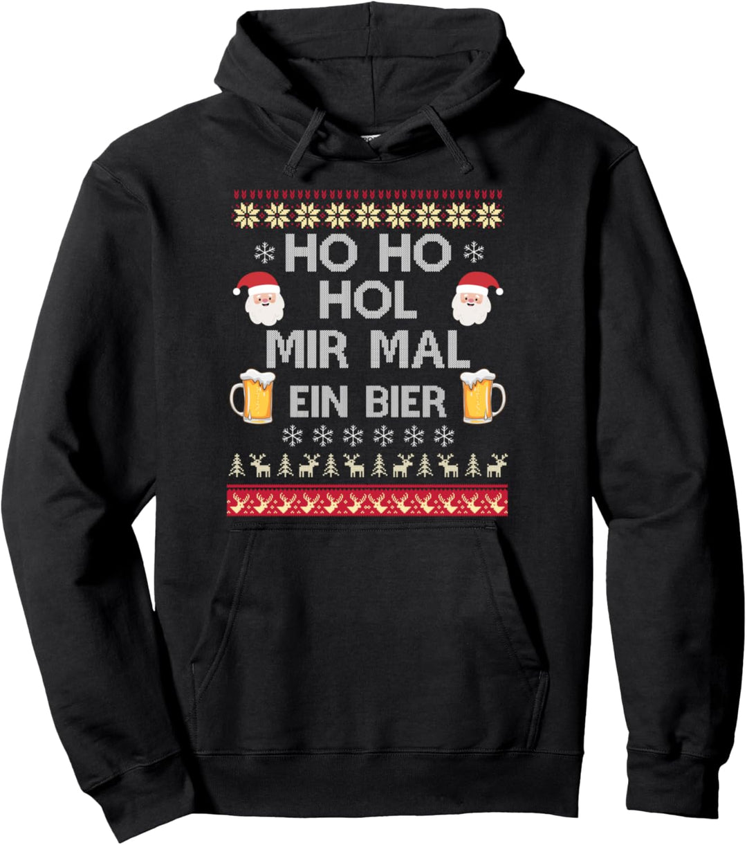 Ho Ho Hol Mir Mal Ein Bier Ugly Christmas Sweater Geschenk Pullover Hoodie