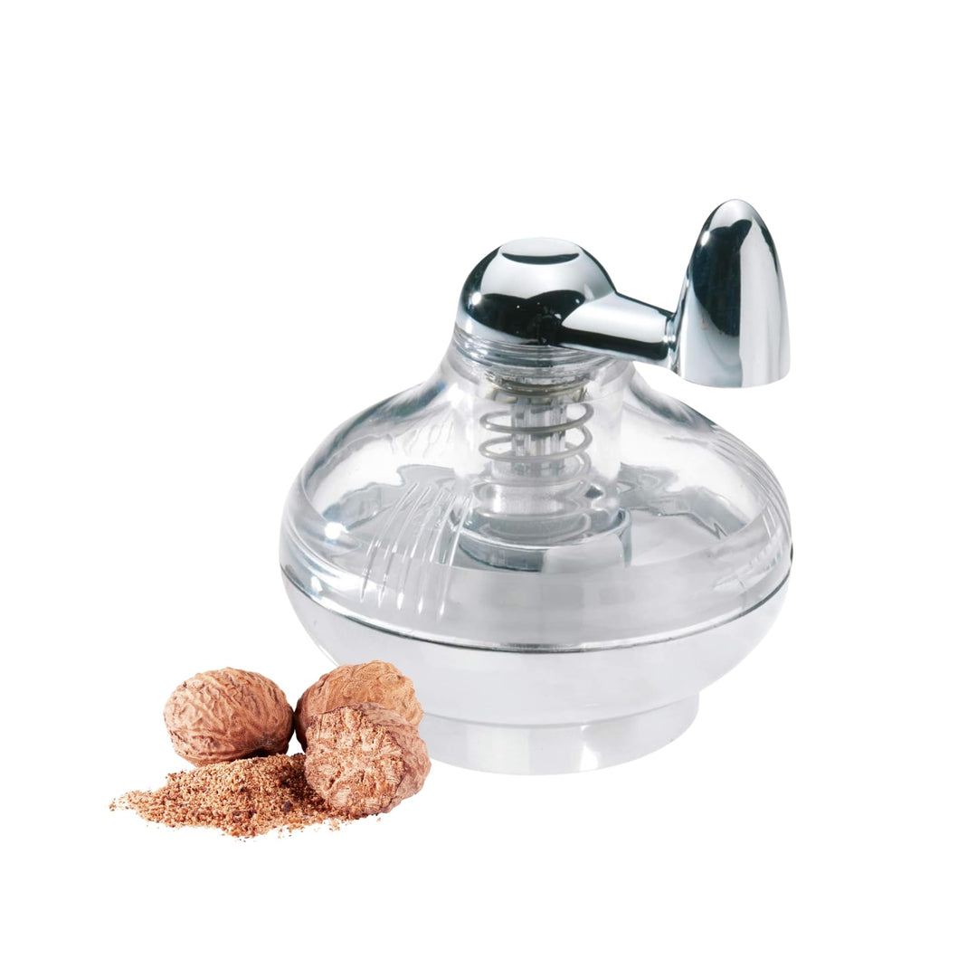 Westmark Muskatmühle, Mit Vorratsfläche, Kunststoff/Rostfreier Edelstahl, Silber/Transparent, 695722