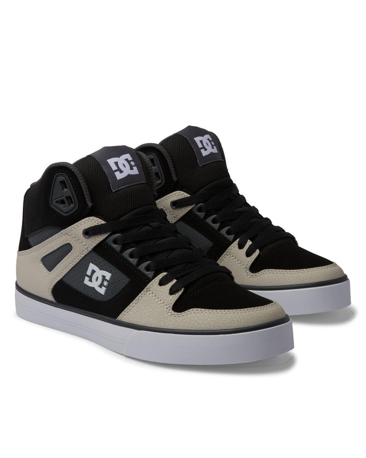 DC Shoes Herren Pure High-top Wc Sneaker 43 EU Black Grey Brown, 43 EU Black Grey Brown