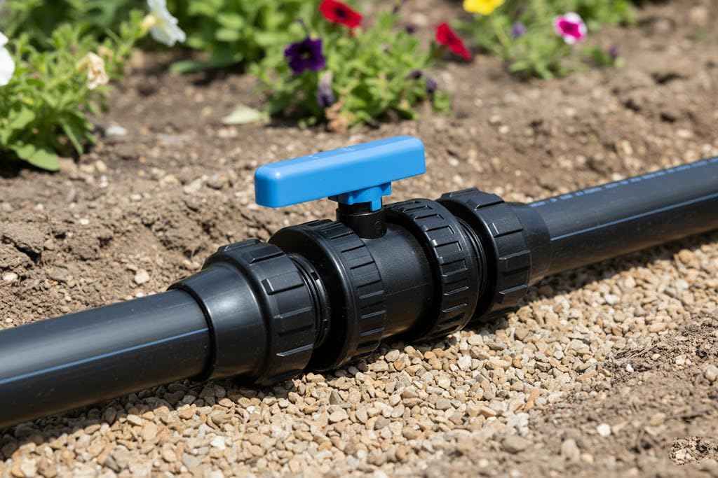 Suinga - VENTIL PVC 40MM ANSCHLUSS POLYETHYLEN. Absperrventil zum Verbinden von zwei landwirtschaftl