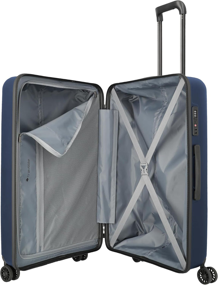Travelite Hartschalenkoffer Set SKYMATE, 3-teilig S/M/L, Trolley Set aus Polypropylen mit TSA-Zahlen