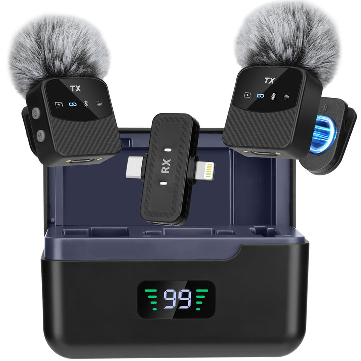 Mini Mic Lavalier Mikrofon für iPhone/iPad/Android,Mini Mikrofon Plug-Play Professionelles Rauschunt