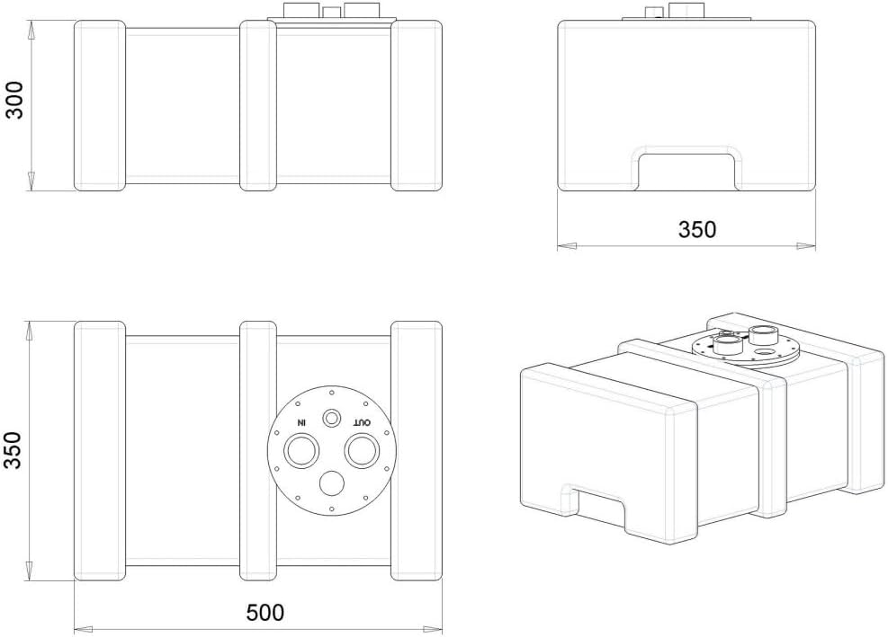 Fuel Tank 42L 50X35X30 cm