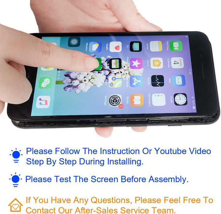 GOLDWANGWANG Display für iPhone 8 Plus LCD Touch Screen Digitizer Ersatz Bildschirm mit komplett kos