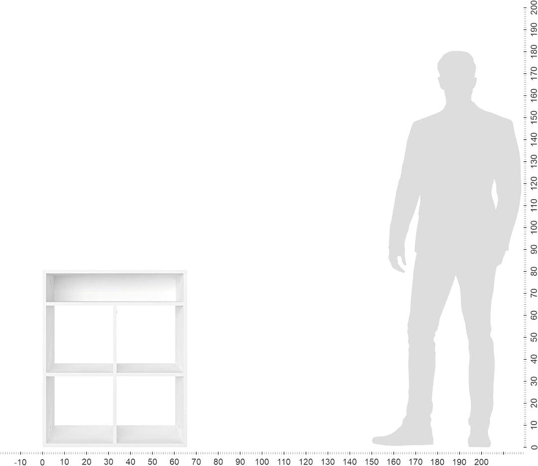 KOMTO Regal Weiss - Bücherregal Standregal Würfelregal Büroregal 65,8 х 30,7 х 80,4 cm Bücherschrank