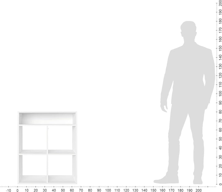 KOMTO Regal Weiss - Bücherregal Standregal Würfelregal Büroregal 65,8 х 30,7 х 80,4 cm Bücherschrank