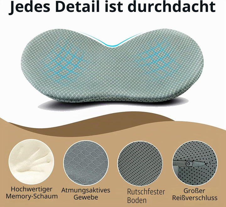 Autositzkissen,Ergonomisches Sitzkissen für Auto,Memory Foam Autositzauflage,keilkissen für Autositz