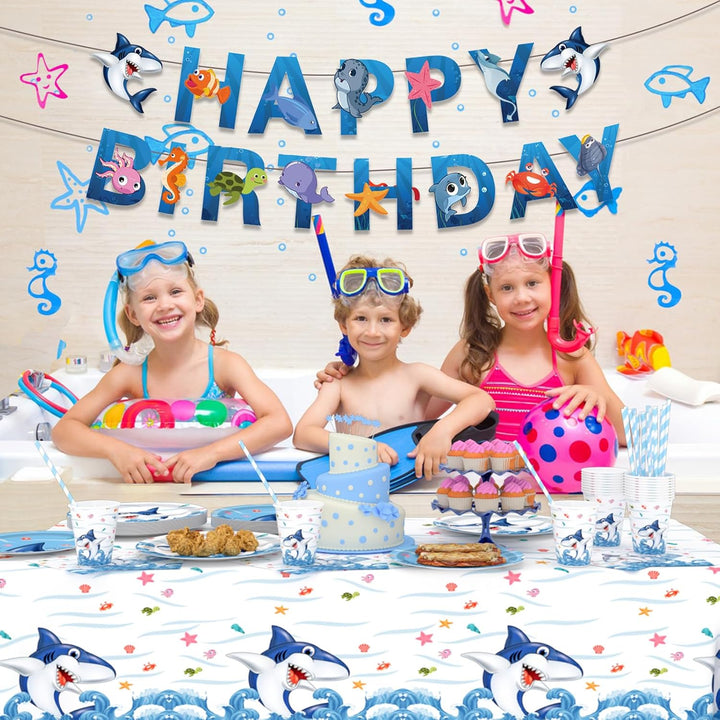 Party Hai Geschirr Set 16Pcs, Kindergeburtstag Party Pappteller Set, Kindergeburtstag Pappteller Set