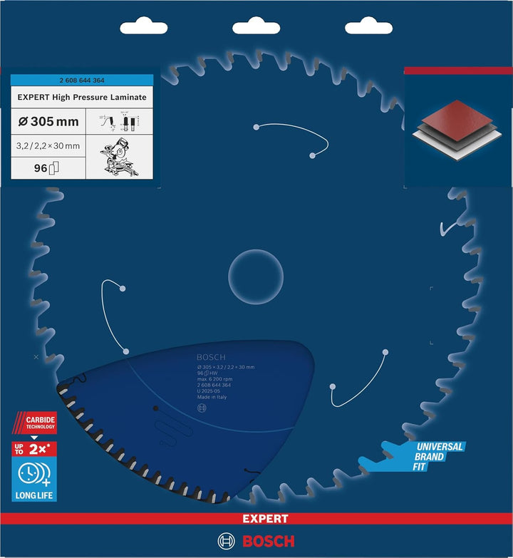 Bosch Professional 1x Kreissägeblatt Expert for High-Pressure Laminate (für Hochdrucklaminat, Sägebl