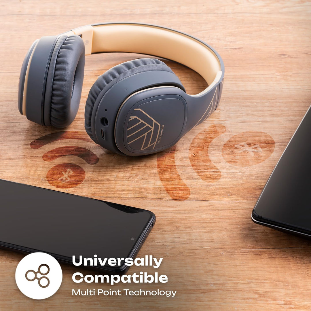 PowerLocus P7 Bluetooth Kopfhörer Over Ear, Faltbare Headphones, Kabellose Kopfhörer mit Bass-Modi,
