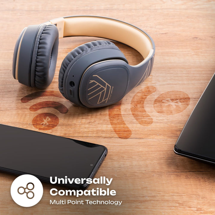 PowerLocus P7 Bluetooth Kopfhörer Over Ear, Faltbare Headphones, Kabellose Kopfhörer mit Bass-Modi,