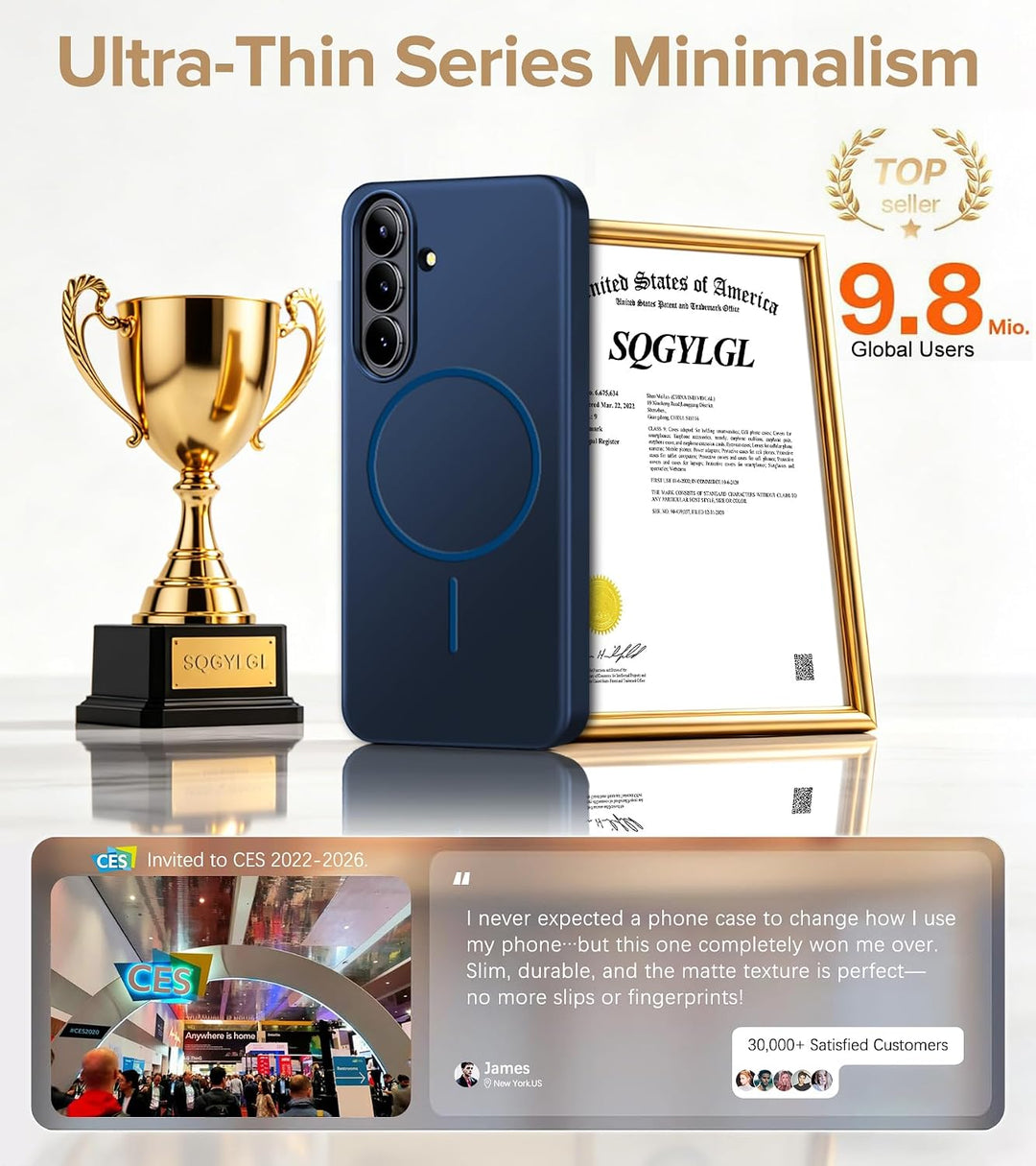 sqgylgl Ultradünne Hülle für Samsung Galaxy S26 5G, Extrem Dünn Matte S26 Handyhülle PC Schale Kompa
