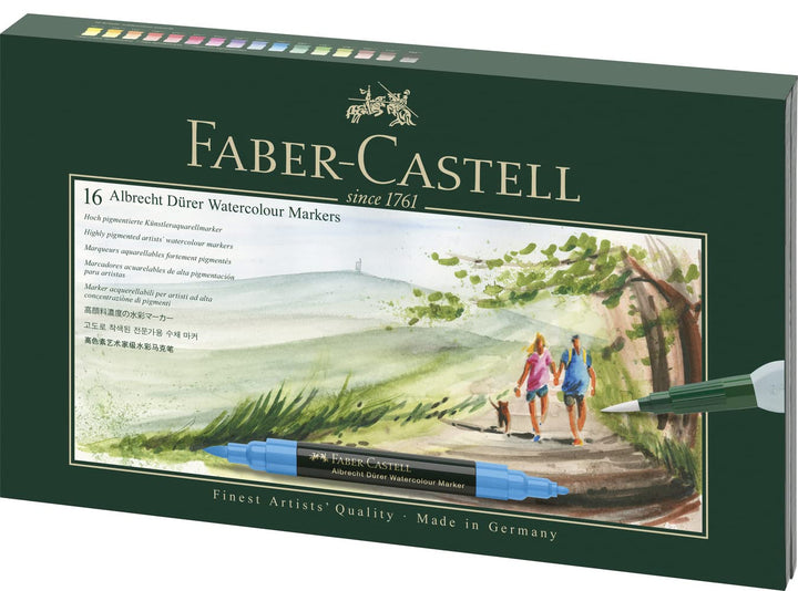 Faber-Castell 160318 Aquarellmarker Albrecht Dürer mit Doppelspitze für flächigen und präzisen Farba