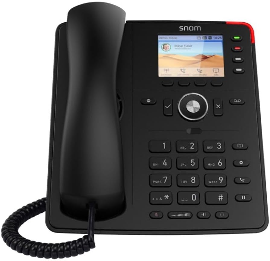 Snom D713 IP Telefon, SIP Tischtelefon (2,8" TFT-Farbdisplay 320 x 240 Pixel, 4 Programierbare Taste
