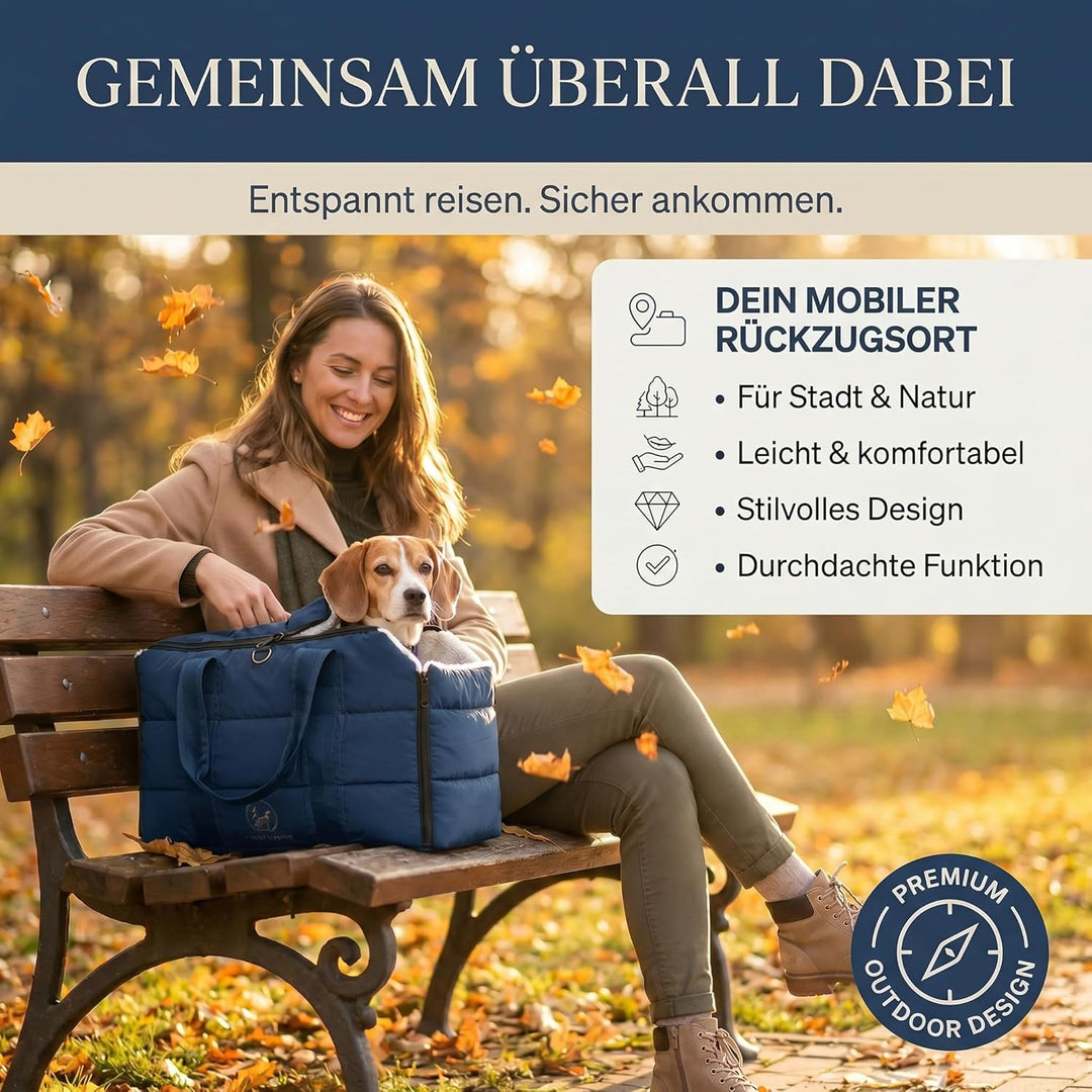 3-in-1 Hundetasche für kleine Hunde 10kg – Hundetragetasche, mobiles Kuschelnest &amp; Reisedecke – Trag
