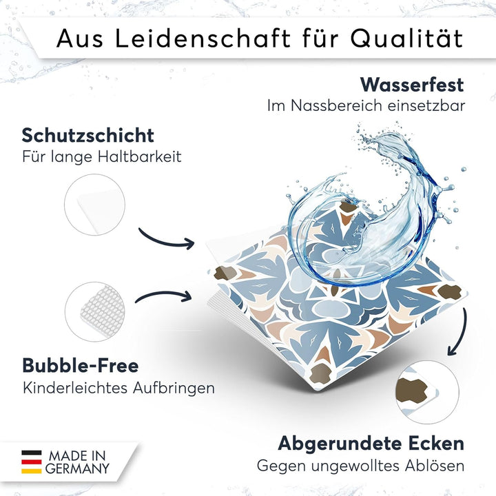 CREATISTO Mosaik Klebefliesen Stickerfliesen Fliesenfolie - Klebefolie Aufkleber für Fliesen I Stick