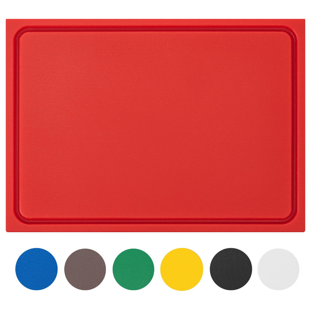 stabiles Schneidebrett Kunststoff | Rot, 60x40x2 cm | Spülmaschinenfest, EXTRA dick, messerschonend