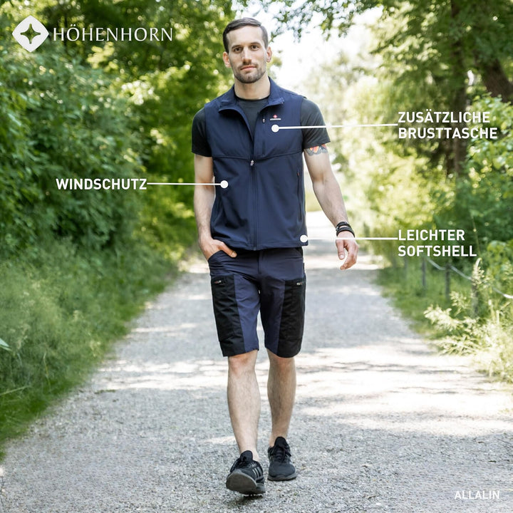 Höhenhorn Allalin Herren leichte Weste Softshell Outdoor Jogging Softshellweste Jacke