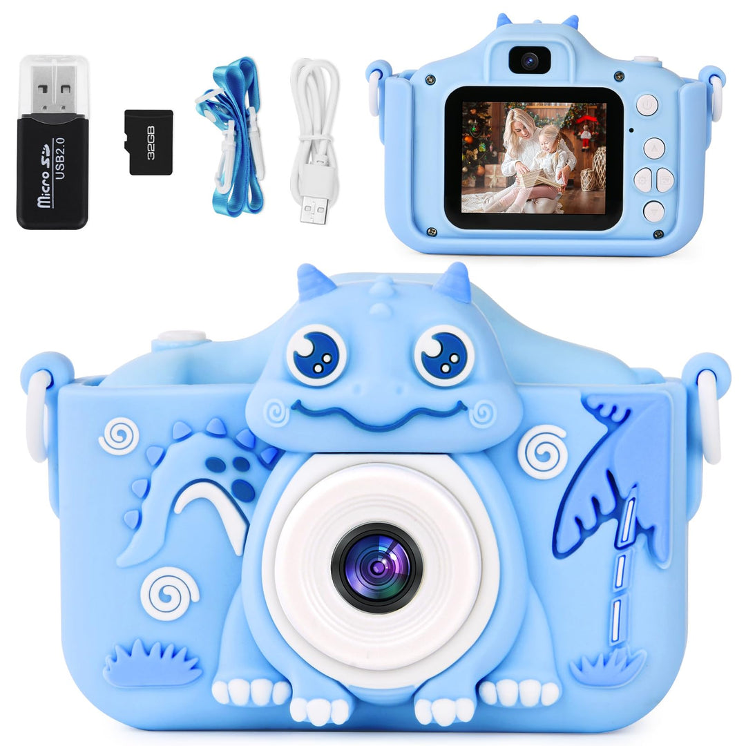 OSDUE Kinderkamera, 2.0”Display Digitalkamera Kinder, 1080P HD Eingebaute 32GB SD-Karte Selfie Digit