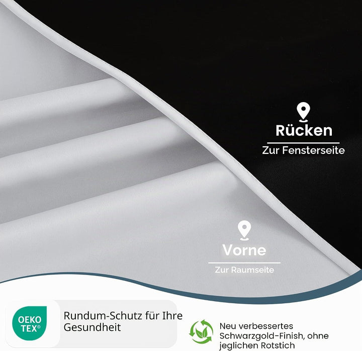 PONY DANCE Wohnzimmer Vorhänge Wärmeisolierend Ösenschal Blickdicht 2er Set H 245 x B 140 cm Grau-we