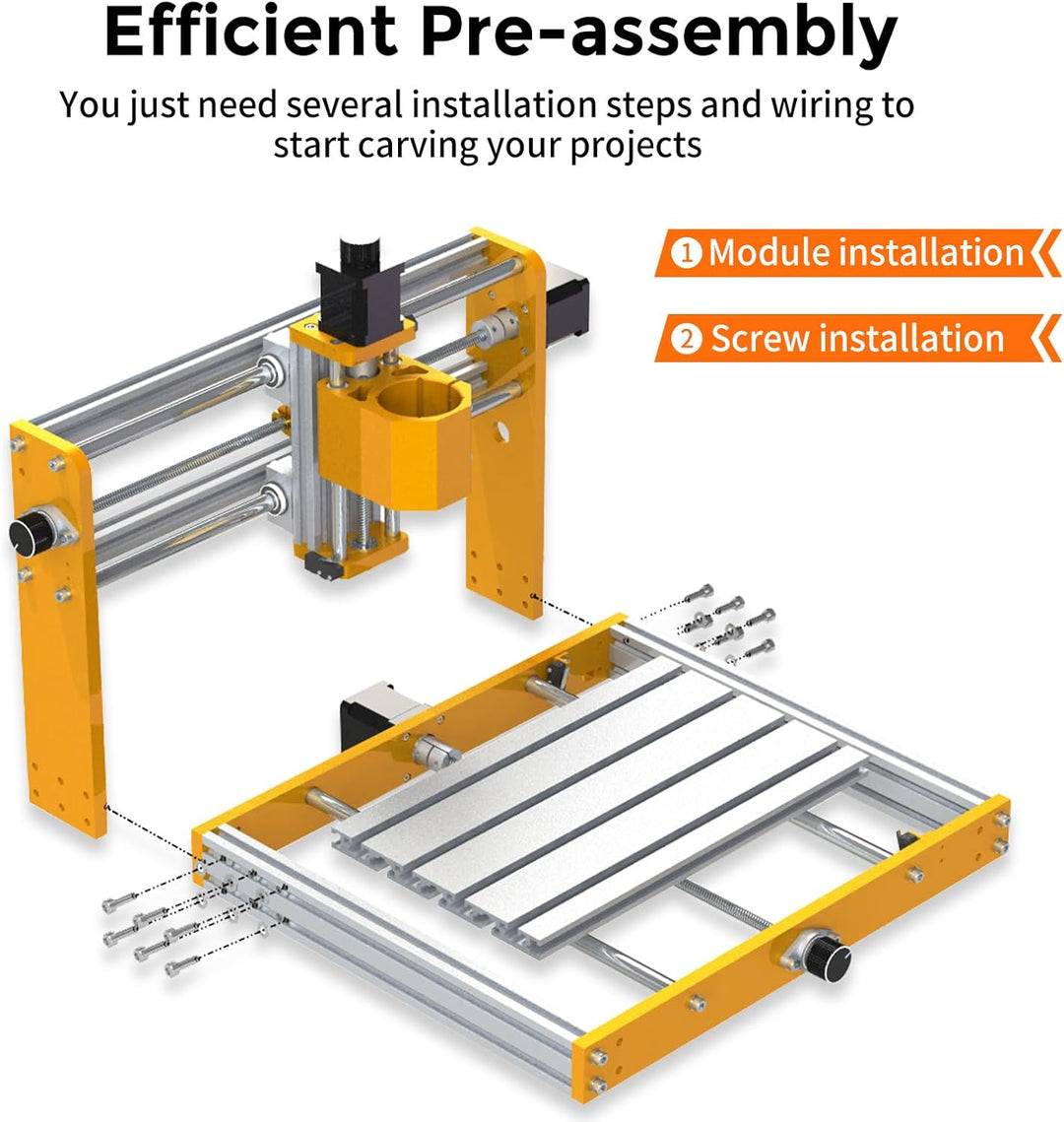 ANNOYTOOLS CNC-Fräsmaschine All-Metal 3018 2.0 PRO+ mit 500W-Spindel, Endschaltern und Not-Aus, 300
