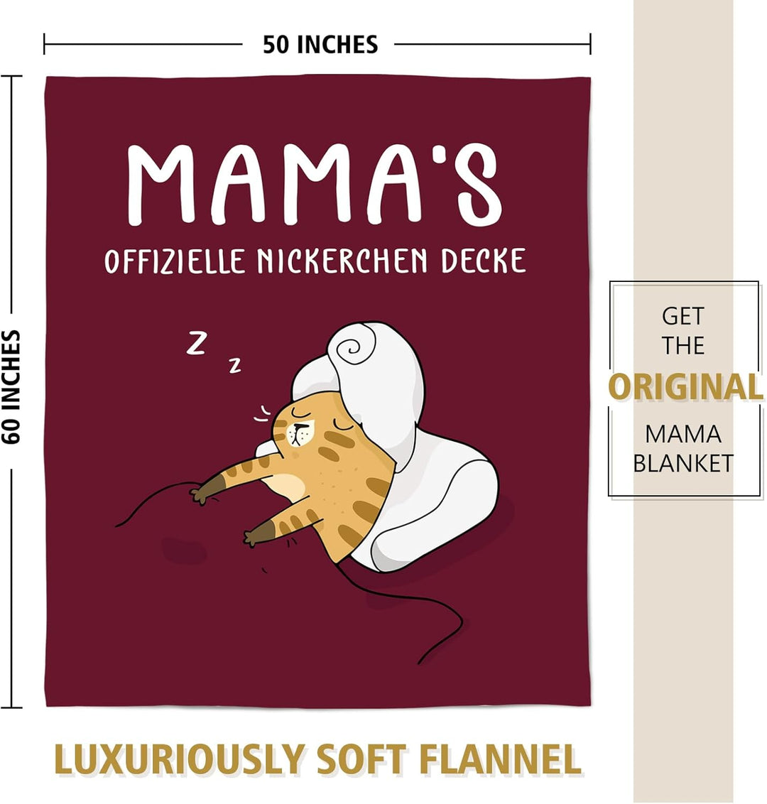 Juratar Muttertagsgeschenke für Mama – Lustige Kuscheldecke für Mutter in besonders weicher Qualität