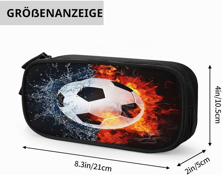 Federmäppchen Fussball Fussballbrand Federmappe Etui für Jungen Mädchen Grosse Schulsachen Federtasc