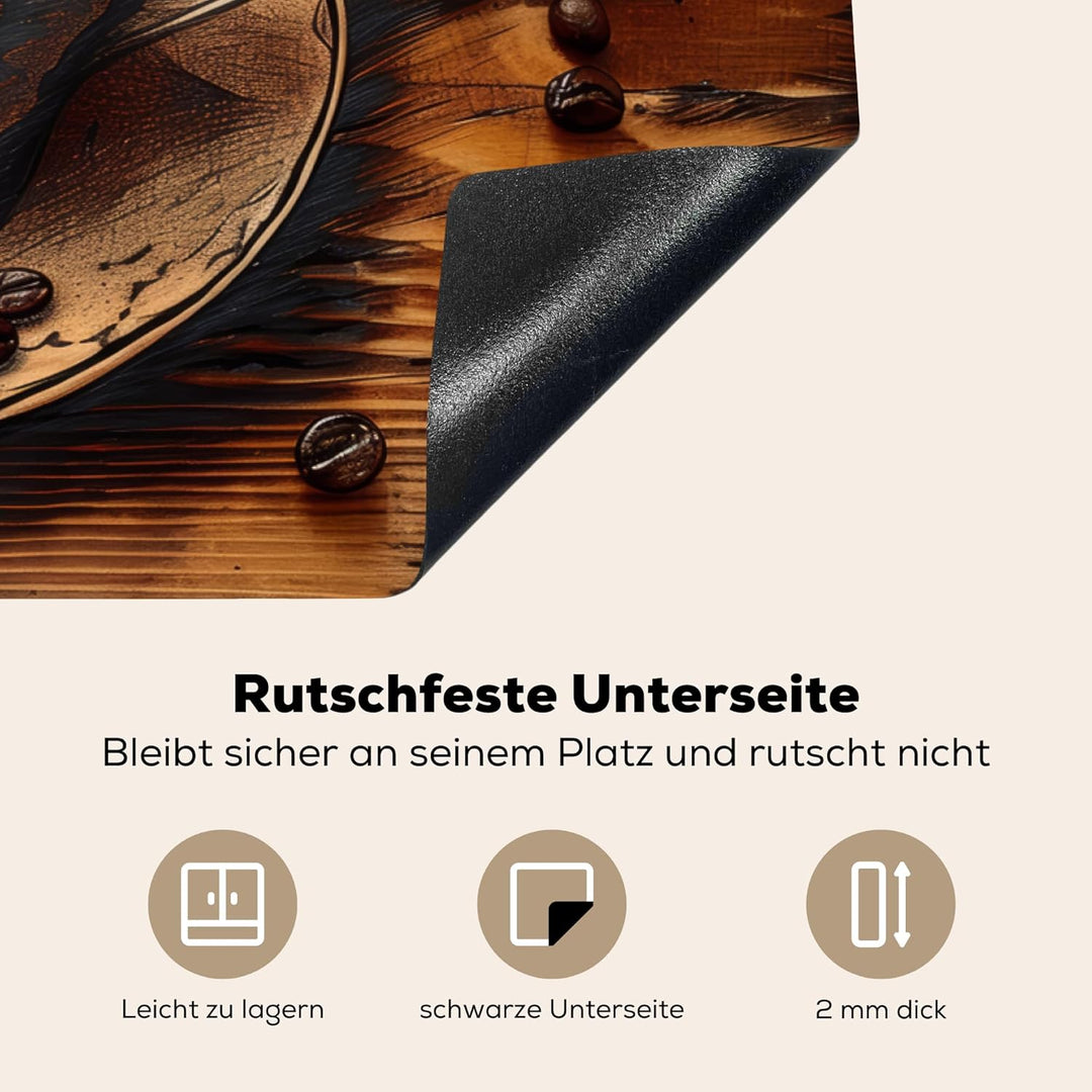 Herdabdeckplatte 81.6x52.7 cm Einteilig Küche Herdabdeckung Induktionsfeld Ceranfeld Herdabdeckplatt
