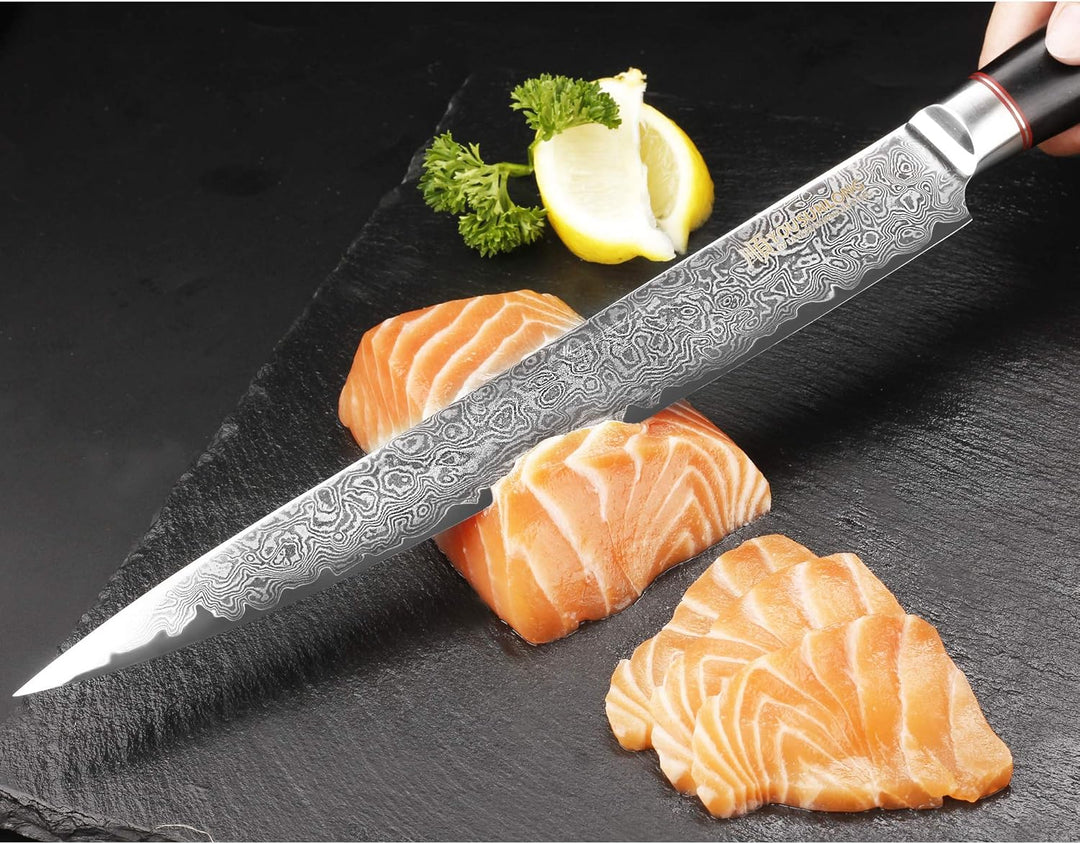 YOUSUNLONG Fleischmesser Filetiermesser Pro Sashimi-Messer 255mm - Rechtshänder - Japanischer VG10-D