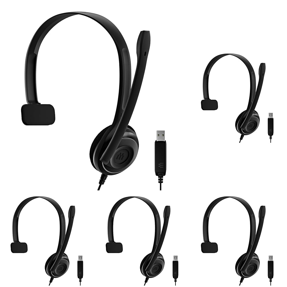 EPOS PC7 USB Mono-Headset für PC & Mac - Leichtes kabelgebundenes On-Ear-Headset, Mikrofon mit Geräu