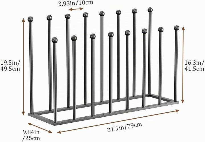 pickpiff Schuhregal Stehend Metall Schwarz - 49.5cm Freistehende Stiefelhalter, Stiefelspanner für S