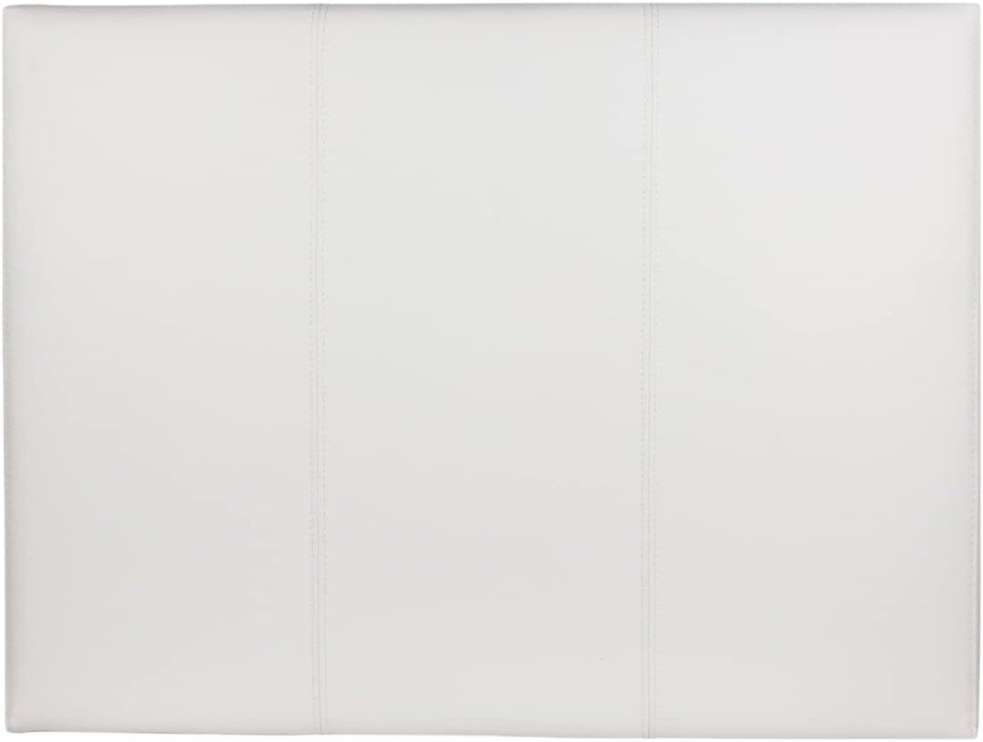 P17 | Kopfteil aus Kunstleder | 80 x 60 | gestreift | Einzelbett | (Weiss) 80 x 60 cm Eco Leather -