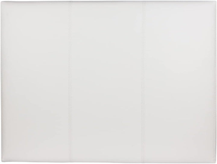 P17 | Kopfteil aus Kunstleder | 80 x 60 | gestreift | Einzelbett | (Weiss) 80 x 60 cm Eco Leather -