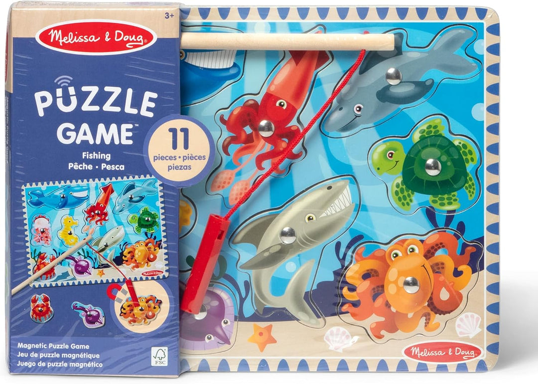 Melissa &amp; Doug - Angelspiel für Kinder ab 3 Jahre, Fische Angeln Spiel, Motorikspielzeug magnetische