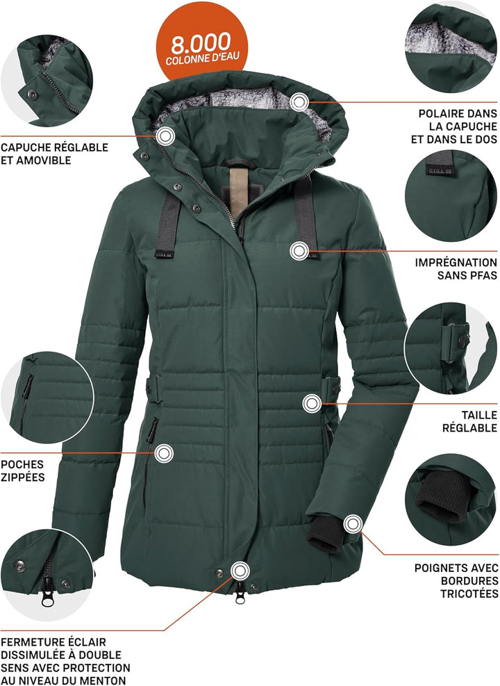 G.I.G.A. DX Damen Gw 25 Wmn Qltd Jckt Steppjacke mit abzippbarer Kapuze/Funktionsjacke in Daunenopti