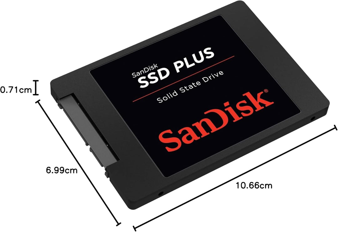 SanDisk SSD Plus interne SSD Festplatte 1 TB (schnelleres Hoch-, Herunterfahren und Laden, Lesegesch