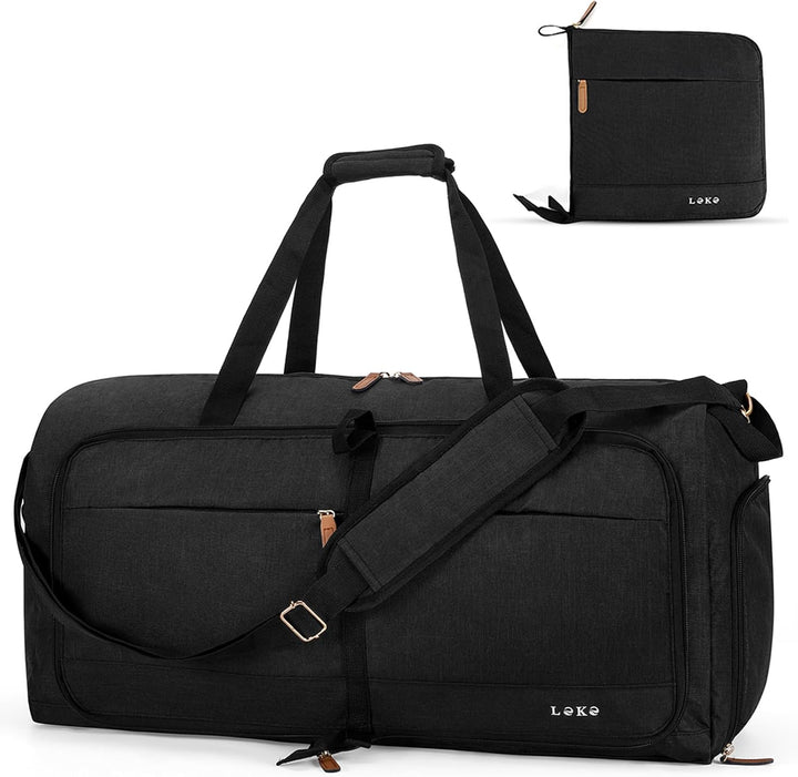 Lekesky Faltbare Reisetasche Weekender mit Schuhfach, 60L Reisetasche Sporttasche Kliniktasche Krank