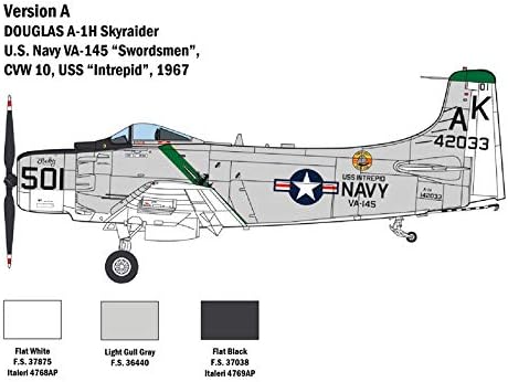 ITALERI 2788S - 1:48 A-1H Skyraider , Modellbau, Bausatz, Standmodellbau, Basteln, Hobby, Kleben, Pl