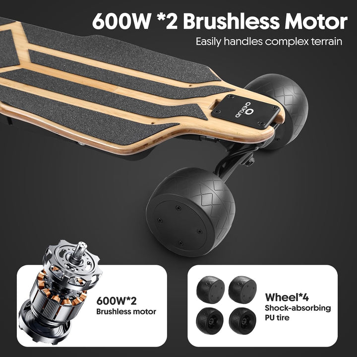 Elektro-Skateboard mit Fernbedienung für Erwachsene und Jugendliche | 7000W/2000W/1200W/1100W Motor,