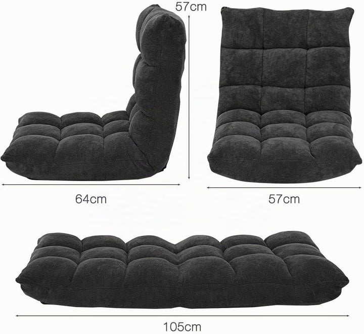 GOPLUS Bodenstuhl, Bodensofa mit Rückenlehne, Bodensessel mit Schlaffunktion, Floor Chair, Lazy Sofa