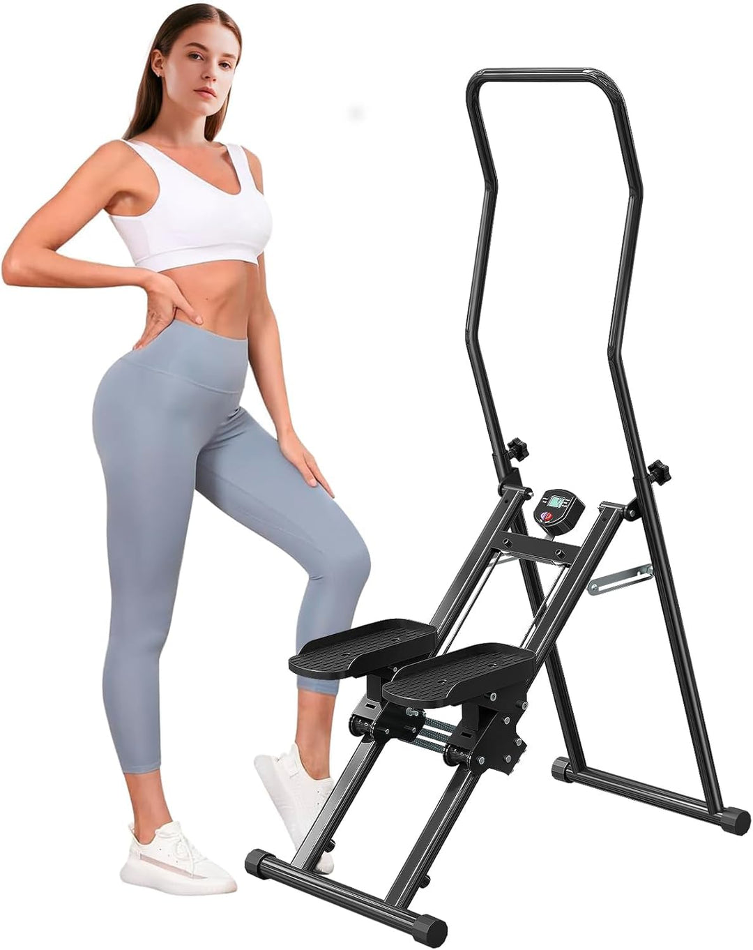 Treppensteiger für Zuhause, Treppensteiger, faltbar, grosses Pedal, vertikale Klettermaschine für Ga