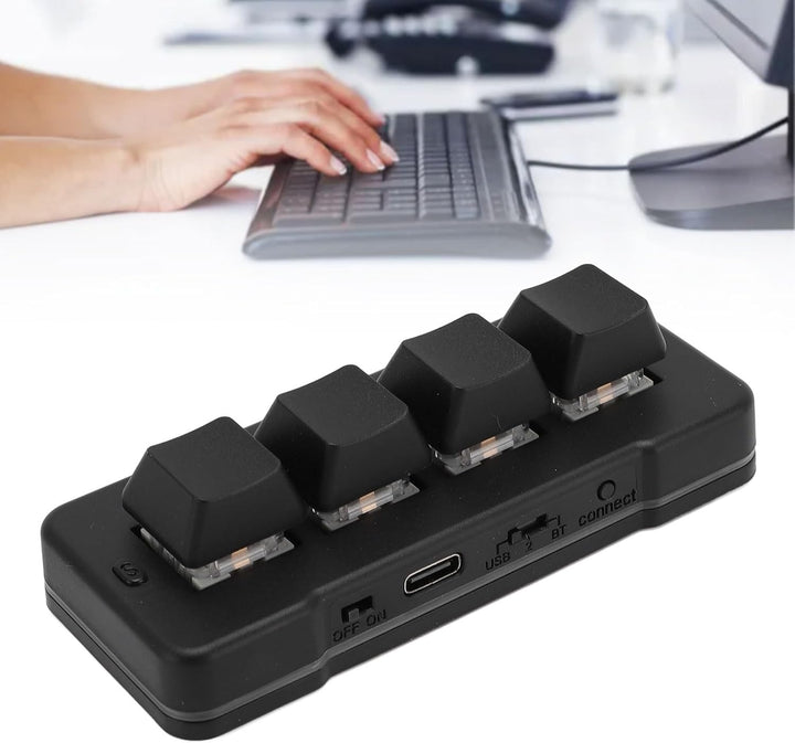 Bluetooth-verkabelte USB-Makro-Gaming-Tastatur mit RGB-Hintergrundbeleuchtung, Mechanische Tastatur