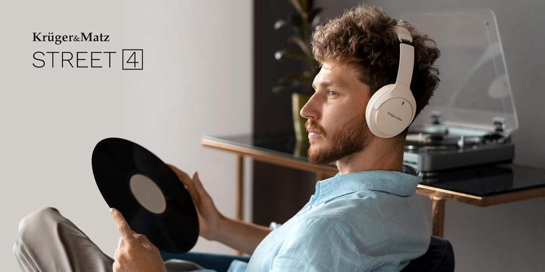 Krüger&Matz Drahtlose Ohrhörer Street 4 Eingebautes Mikrofon ANC-Funktion Bluetooth 5.4 Schwarz