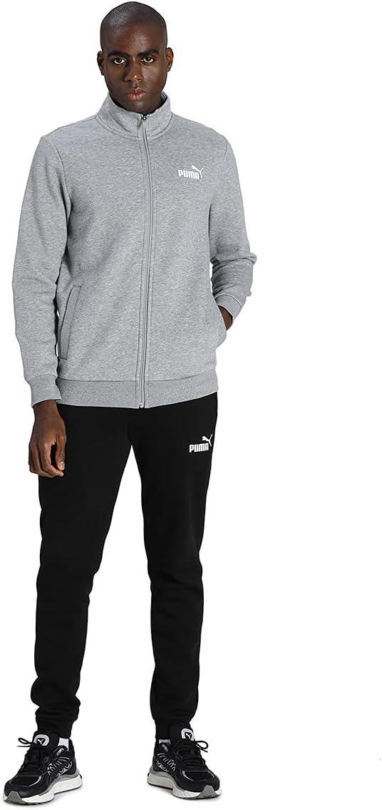 PUMA Herren Clean Sweat Suit Tr Trainingsanzug S Mittelgraues Heather, S Mittelgraues Heather