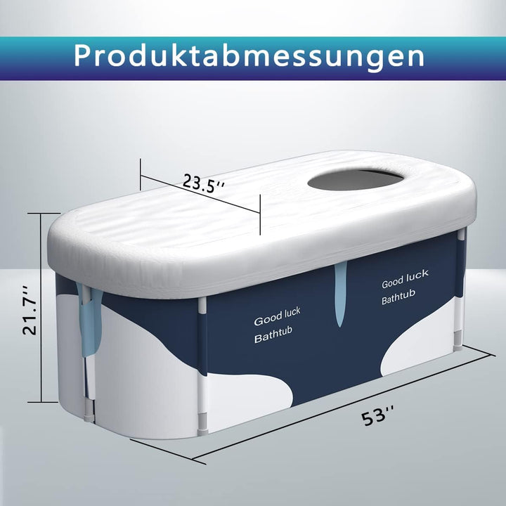 Kiseely 140cm tragbare faltbare Badewanne für 2 Personen, grosse Familie Badewanne für SPA, effizien