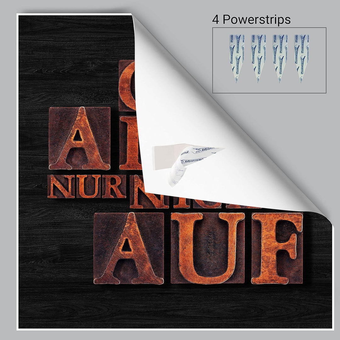 wandmotiv24 Poster als Wanddeko, Grösse 50x50cm, Gib Alles nur Nicht auf, Holz, Moderne Wanddeko, Wa